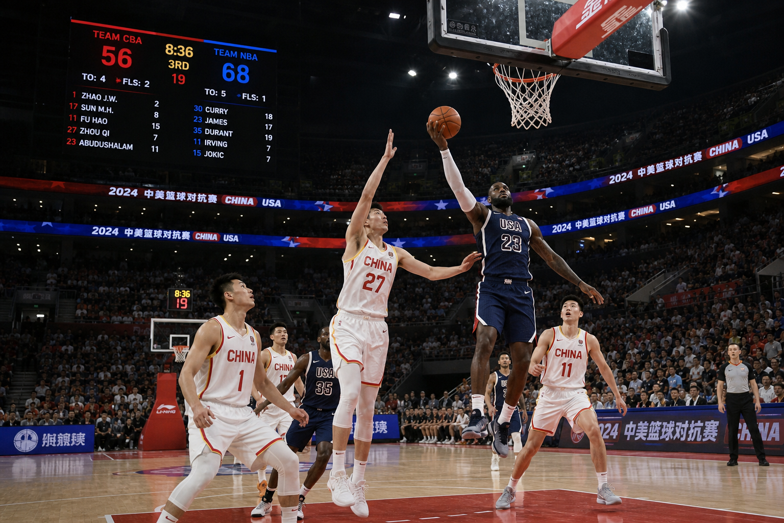 春秋直播篮球应用首屏，NBA与CBA赛事直播画面